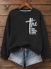 Women's I Am the Way, Truth, Life Faith Print Sweatshirt