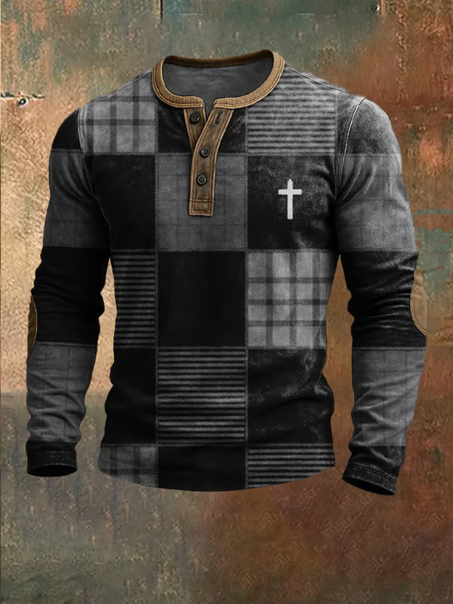 Men's Faith Print Long Sleeve T-Shirt