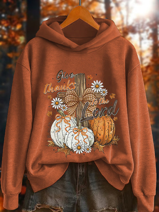 Women's Give Thanks To The Lord For He Is Good Psalm 136:1 Sweatshirt