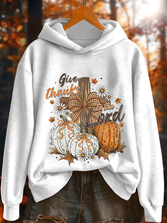 Women's Give Thanks To The Lord For He Is Good Psalm 136:1 Sweatshirt