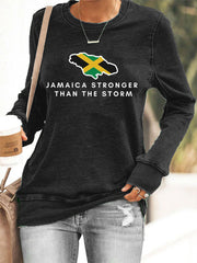 Women's Hurricane Melissa Jamaica Stronger Than The Storm Sweatshirt