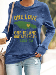 Women's Hurricane Melissa One Love One Island One Strength Jamaica Sweatshirt