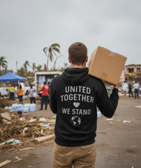 Men's Standing With All Victims Of Hurricane Melissa United Together We Stand Hoodie