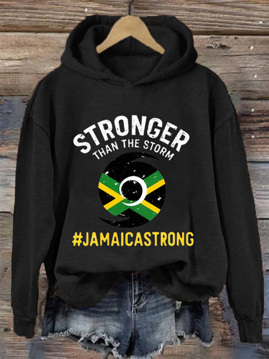 Women's Hurricane Melissa Jamaica Stronger Than The Storm Pray For Jamaica Hoodie