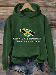 Women's  Hurricane Melissa Jamaica Stronger Than The Storm Pray For Jamaica Hoodie