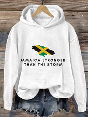 Women's  Hurricane Melissa Jamaica Stronger Than The Storm Pray For Jamaica Hoodie