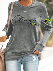 Women's Jamaica strong Polyester Waisted Sweatshirt