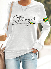 Women's Jamaica strong Polyester Waisted Sweatshirt