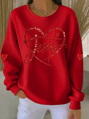 Women's Love Christian Cross Printed Sweatshirt