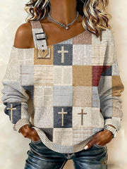 Women's Faith Print top