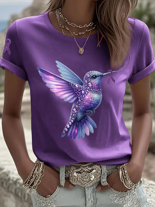 Women's Alzheimer's Hummingbird T-shirts