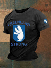 Men's Greenland Strong Printed Casual T-Shirt
