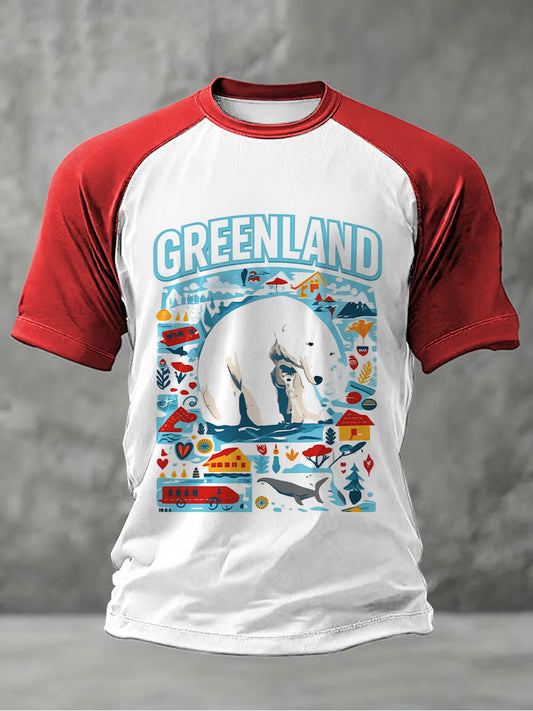 Men's Greenland Printed Casual T-Shirt