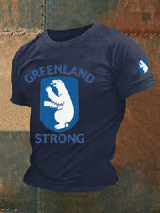 Men's Greenland Strong Printed Casual T-Shirt