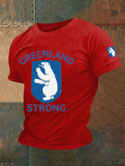 Men's Greenland Strong Printed Casual T-Shirt