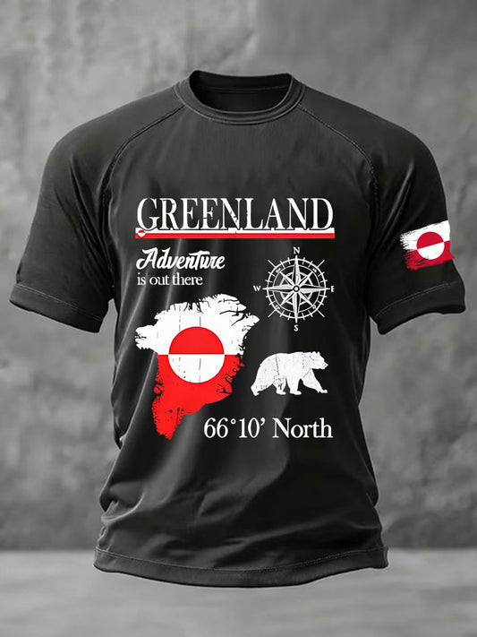 Men's Greenland Printed Casual T-Shirt