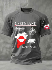 Men's Greenland Printed Casual T-Shirt
