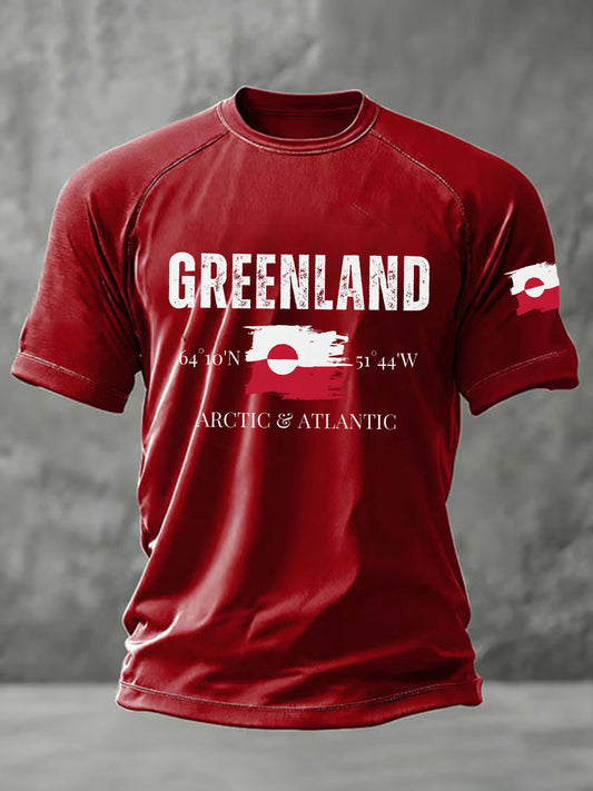 Men's Greenland Printed Casual T-Shirt