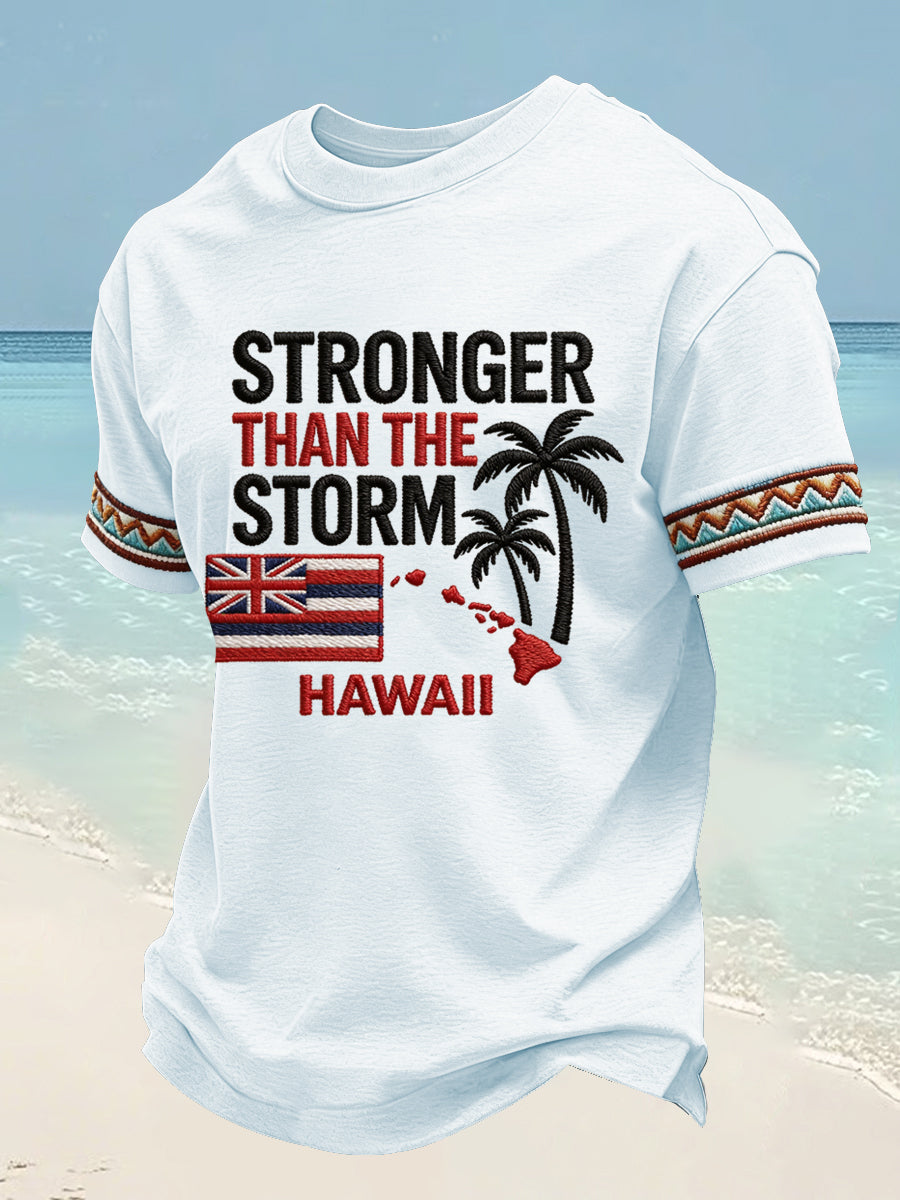 Men's Hawaii Stronger Than The Storm Print Tee