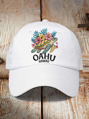 Unisex Oahu Hawaii Sea Turtle Print Oahu Strong Hat