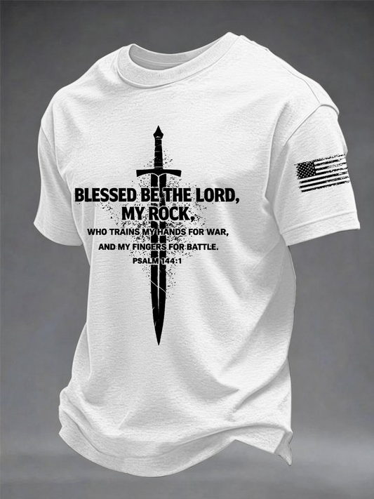 Men's Blessed Be The Lord Short-sleeved T-shirt