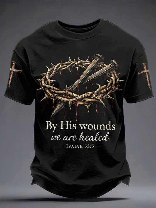 'Men's Clothing' 'by his wounds we are healed' T-shirts