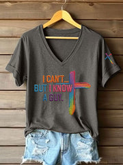 Women's I Can’t But I Know A Guy Printed Casual T-Shirt