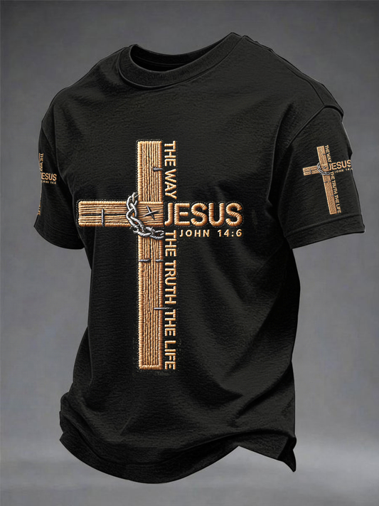 Men's Jesus The Way The Truth The Life Short Sleeves T-shirt