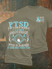 Men's Veteran PTSD Awareness Printed T-shirt