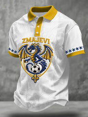 Men's Bosnia ZMAJEVI Football Lover Printed Casual Tops