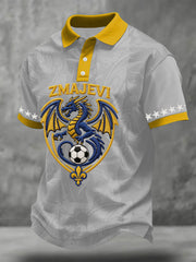 Men's Bosnia ZMAJEVI Football Lover Printed Casual Tops