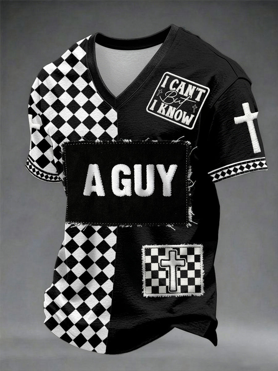 Men's 'I can't but I know a guy' V-neck T-shirts