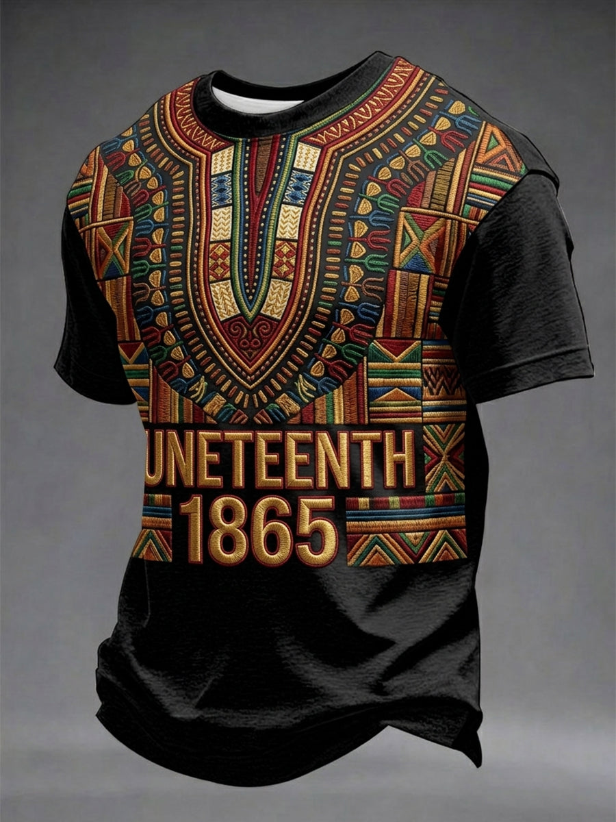 Men's Juneteenth 1865 Design Short Sleeves T-shirt