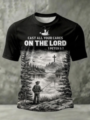 Men's Cast All Your Cares On The Lord Short Sleeves T-shirt