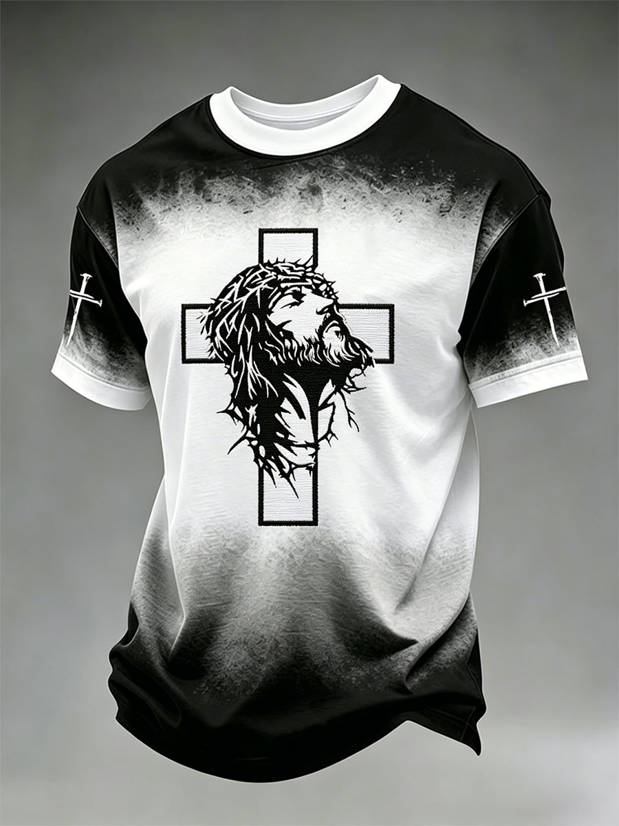 Men's Christian Cross Print Tee