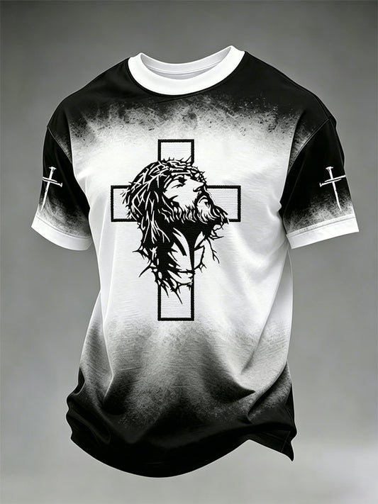 Men's Christian Cross Print Tee