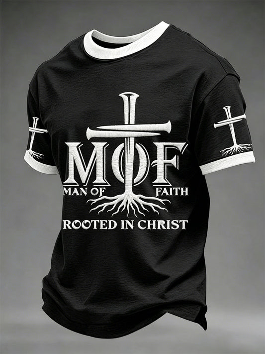 Men's Christian Cross Print Tee