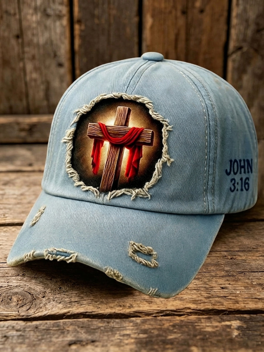 Unisex Christian Jesus Cross Print Hat