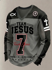 Men's Team Jesus Waffle Long Sleeve T-Shirt