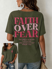 Women's Faith Over Fear V-Neck T-Shirt