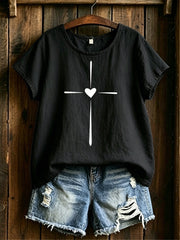 Women's Christian Cross Print Tee