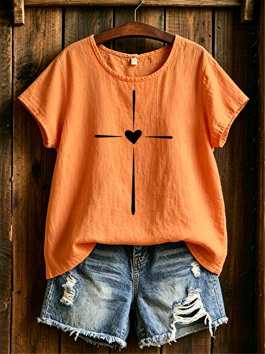 Women's Christian Cross Print Tee