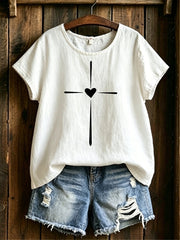 Women's Christian Cross Print Tee