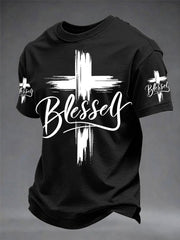 Men's Christian Cross Print Tee