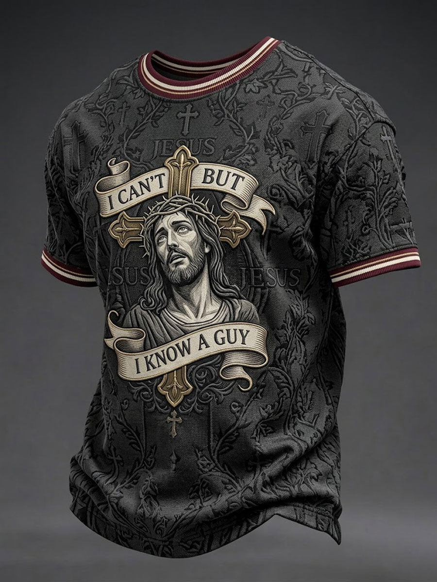 Men's I Can't But I Know A Guy Printed T-shirt