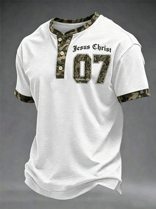 Men's Jesus Christ 07 Camouflage Short Sleeve T-shirt