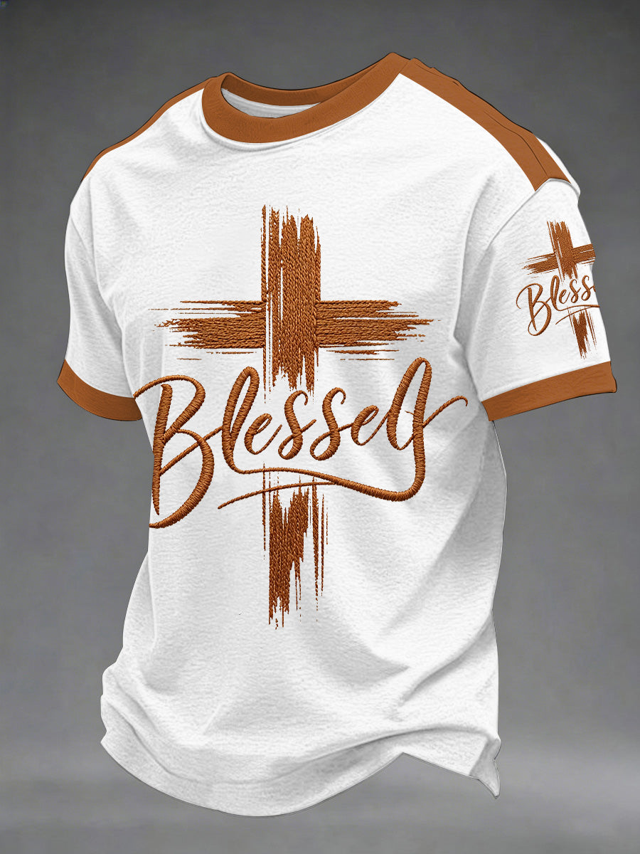 Men's Christian Cross Print Tee