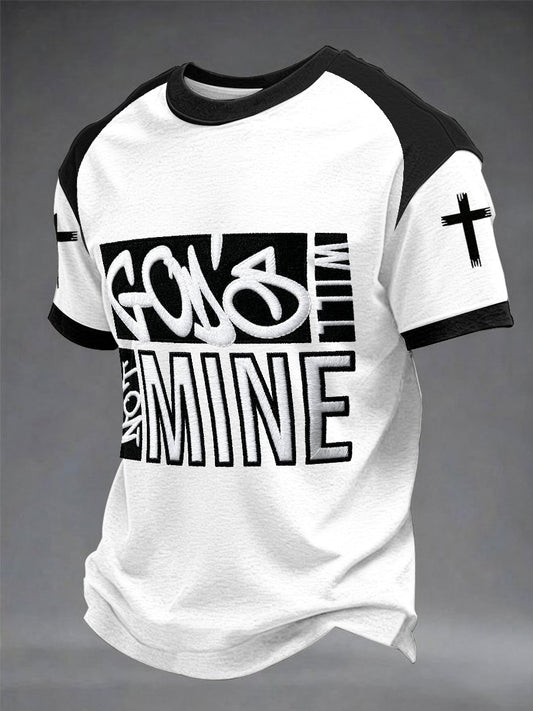 Men's “God's Will Not Mine”short sleeves t-shirt