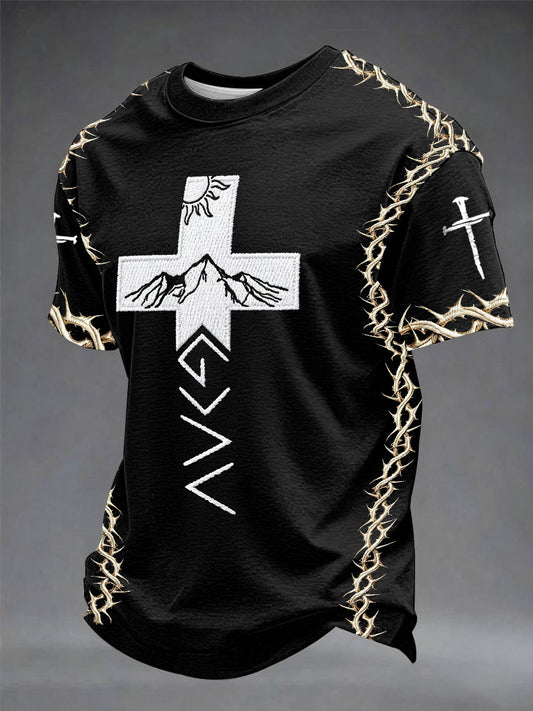 Men's“God Is Greater Than The Highs & Lows ”Print Casual Unisex T-shirt