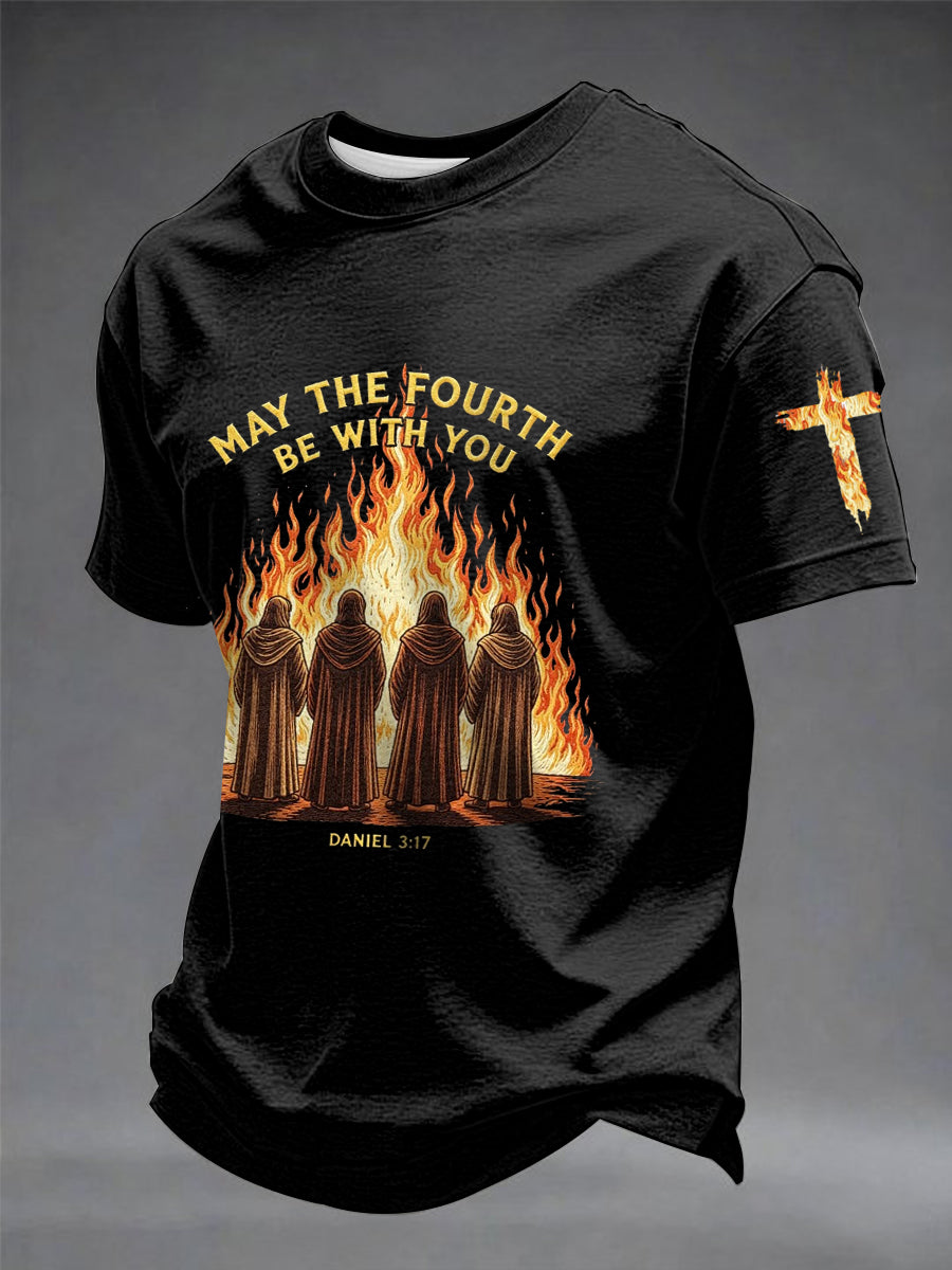 Men's May The Fourth Be With You Movie Inspired Faith T-shirt